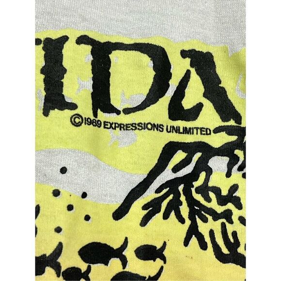 Vintage 80s Screen Stars Florida Tropical Tee - Picture 3 of 8